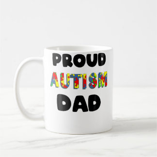 Mug Papa fière autisme Colored Pièces de puzzle à enca