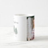 Mug Papa First Christmas Photo Pine Trees (Centre)