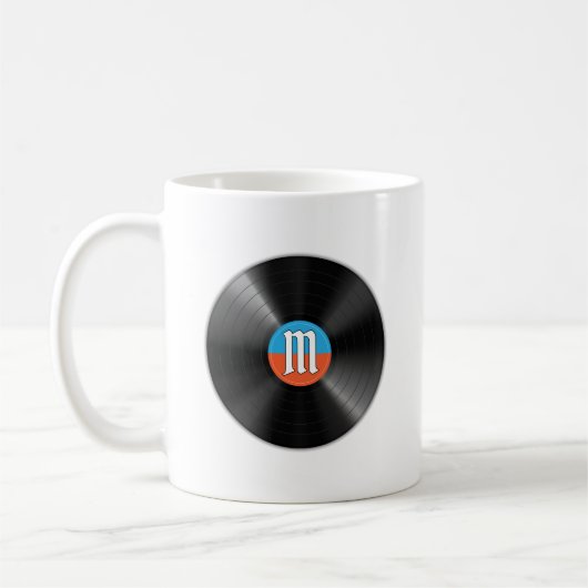 Mug Papa Golf Scramble Rétro Vinyle Monogramme Nom (Gauche)