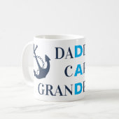 Mug Papa grand-père Capitaine Nautical (Devant gauche)