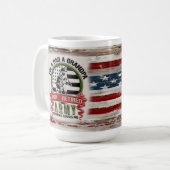 Mug Papa Grand-père Retraité Army Mug, États-Unis Drap (Devant gauche)