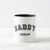 Mug Papa Gray Leather Est. Graphique établi (Centre)