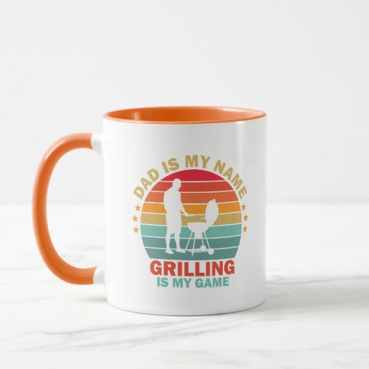 Mug Papa grill génial art de mot (Gauche)