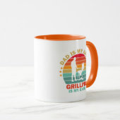 Mug Papa grill génial art de mot (Devant droit)