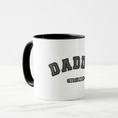 Mug Papa Gris Cuir Établie Graphisme établi (Devant gauche)