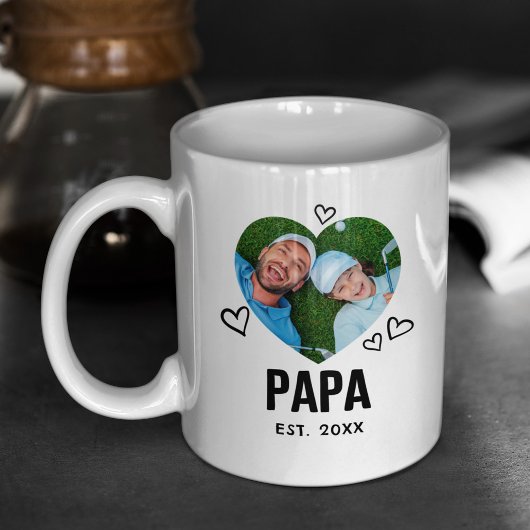 Mug Papa Heart Photo croisée