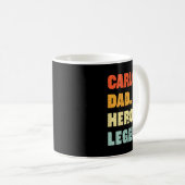 Mug Papa Hero Legend Personnalisé Nom Pères D (Devant droit)