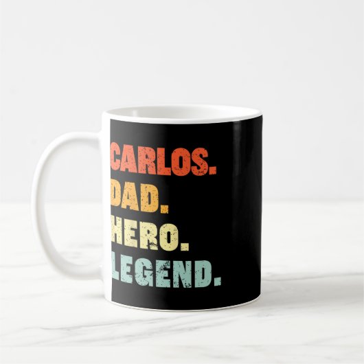 Mug Papa Hero Legend Personnalisé Nom Pères D (Gauche)