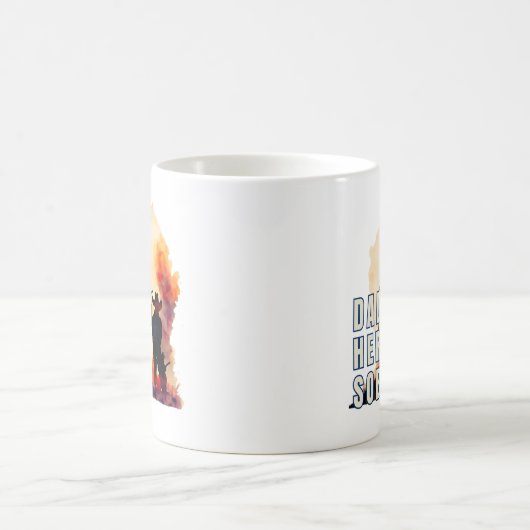 Mug Papa, Héros, Sober. Aquarelle Cowboy, Cadeau Sobri (Centre)