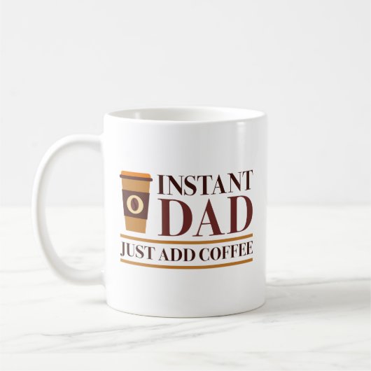 Mug Papa instantané, ajoutez simplement du café (Gauche)