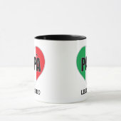 Mug Papa Italien Drapeau Coeur Fête des pères personna (Centre)