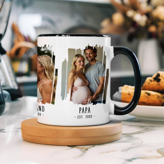 Mug Papa Jalons Photos & Années Cadeau texte personnal