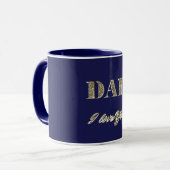 Mug Papa Je T'Aime Gold Sparkles Typographie (Devant gauche)
