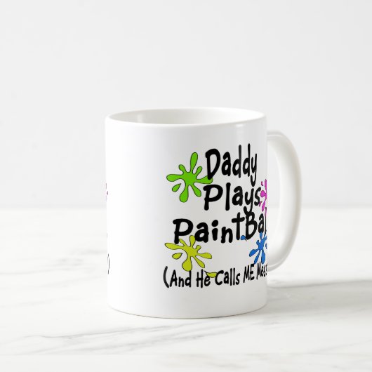Mug Papa Joue Au Paintball (Devant droit)