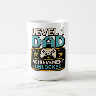 Mug Papa Joueur Succès Débloqué Niveau 1 Papa