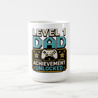 Mug Papa Joueur Succès Débloqué Niveau 1 Papa