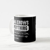Mug Papa Knows Everything If He Doesn't Know He Makes (Devant gauche)