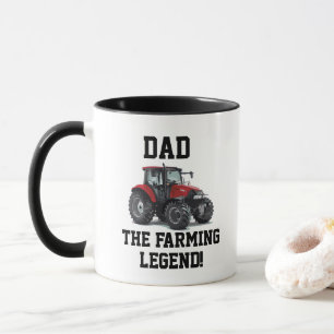 Mug Papa la légende de l'agriculture Tracteur rouge dr