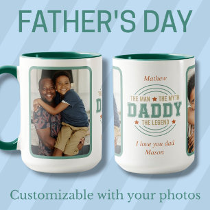 Mug Papa, la légende photos personnalisées Fête des pè