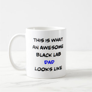 Mug papa labrador noir, génial
