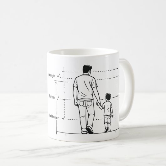 Mug Papa Le Plan Initial | Humour de Papa Drôle (Devant droit)