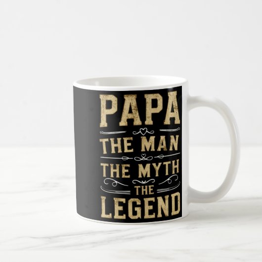 Mug Papa l'homme le mythe la légende Fête des pères  (Droite)