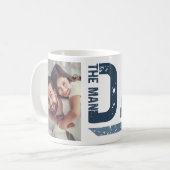 Mug Papa l'homme le mythe la légende Photo personnalis (Devant gauche)