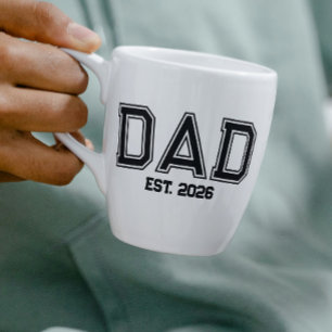 Mug Papa Minimaliste Année de Création Nouveau Père
