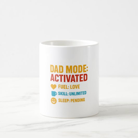 Mug Papa Mode Activé Funny Fête des pères Cadeau (Centre)