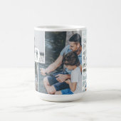 Mug Papa Modern Custom 4 Photo Grille Collage (Centre)