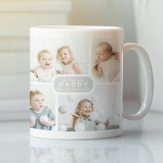 Mug Papa Moderne 4 Photo Gris