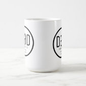 Mug Papa Moderne Dates Simples Noms des Enfants (Centre)