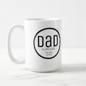 Mug Papa Moderne Dates Simples Noms des Enfants (Gauche)