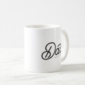 Mug Papa Moderne Script Cool avec Noms d'Enfants (Devant droit)