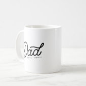 Mug Papa Moderne Script Cool avec Noms d'Enfants (Devant gauche)