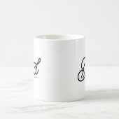 Mug Papa Moderne Script Cool avec Noms d'Enfants (Centre)