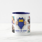 Mug Papa Mon Héros Bonne Fête des pères (Centre)