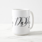 Mug Papa Monogramme Gris (Devant droit)