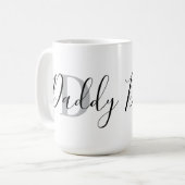 Mug Papa Monogramme Gris (Devant gauche)