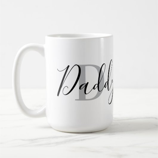 Mug Papa Monogramme Gris (Gauche)