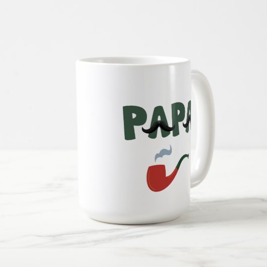 Mug Papa moustache drôle fête des pères  (Devant droit)