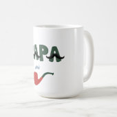 Mug Papa mustache father day white  (Devant droit)