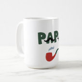 Mug Papa mustache father day white  (Devant gauche)