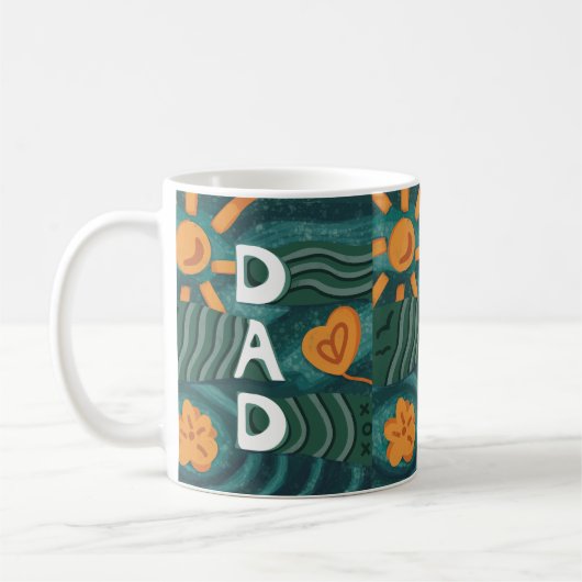 Mug Papa - National Papa Jour d'appréciation Vert (Gauche)