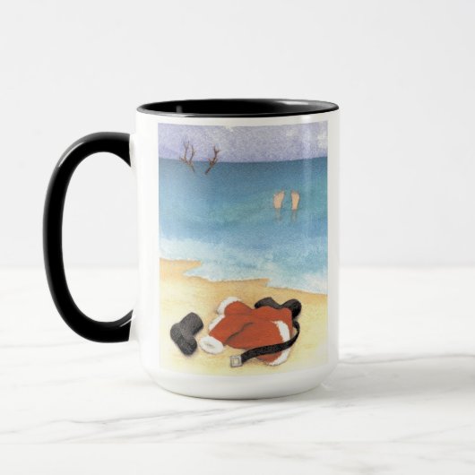 Mug Papa Noël à la baignade -  (Gauche)