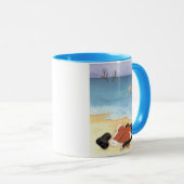 Mug Papa Noël à la baignade -  (Devant droit)