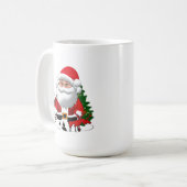 Mug Papa Noël avec un Renne (Devant gauche)