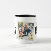 Mug Papa nom de l'équipe une photo noir blanc Fête des (Centre)