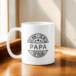 Mug Papa Nomme L'Homme Le Mythe La Légende<br><div class="desc">Célébrez la légende de votre vie avec la tasse à café "L'homme, le mythe, la légende" ! Personnalisez-le avec leur nom pour un cadeau unique et humoristique, parfait pour siroter un café ou un thé le matin. Fabriquée en céramique durable, cette tasse présente un texte audacieux et un design élégant,...</div>