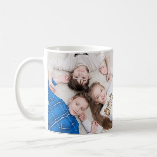 Mug Papa Nous t'aimons Fête des pères Photo (Gauche)